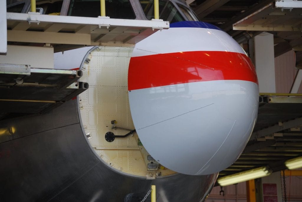 Radome separated from plane