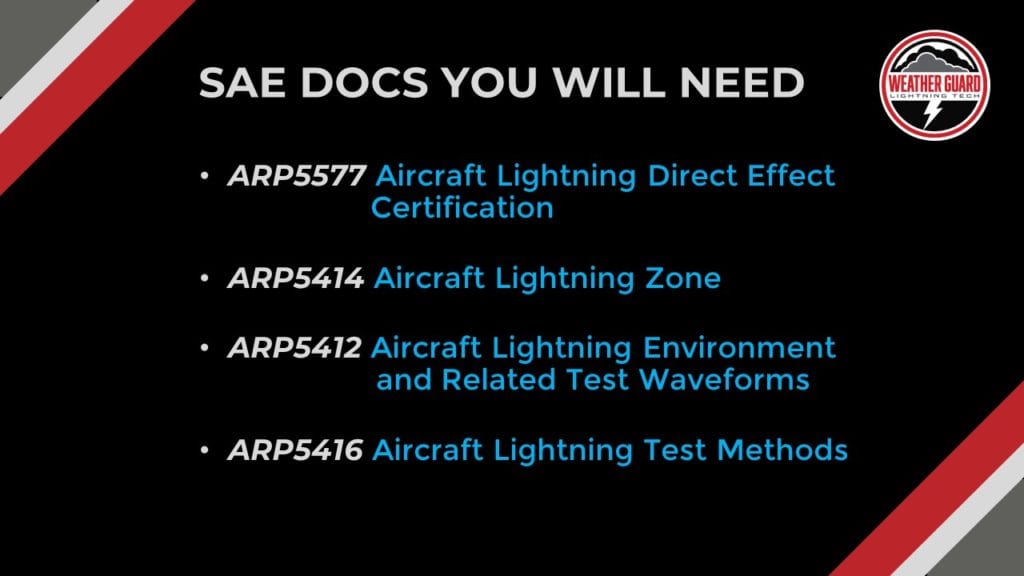 SAE ARP 5414 lightning documents